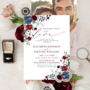 Invitation Rien de Fantastique Juste Amour Bleu Bourgogne Pho