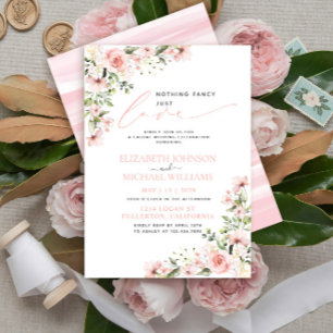 Invitation Rien de Fantastique Juste Amour Fleurs Roses Maria