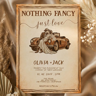 Invitation Rien de Fantastique Juste Amour Mariage Rustique O