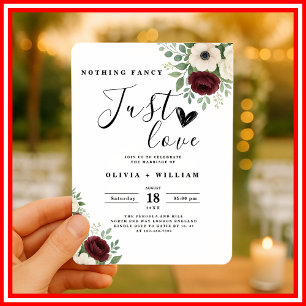 Invitation Rien de Fantastique Juste Amour Vert Sauge Mariage