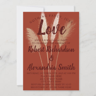 Invitation Rien de Fantastique Juste l'Amour Élopement Herbe 