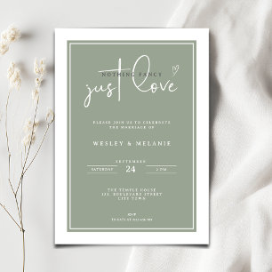 Invitation Rien de Fantastique Juste un Élégant Mariage Vert