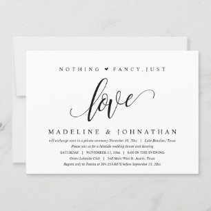 Invitation Rien de Fantastique, Juste une Fête d'Amour pour u