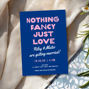 Invitation Rien de Fantastique Type Gras Funky Bleu Rose Mari