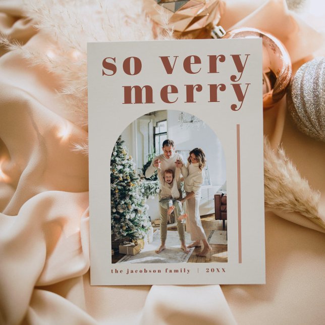 Invitation RILEY Retro So Very Joyeux Arch Christmas Card (Créateur téléchargé)