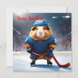 Invitation "Rink Rookie : Le Cochon De Guinée pour le hockey