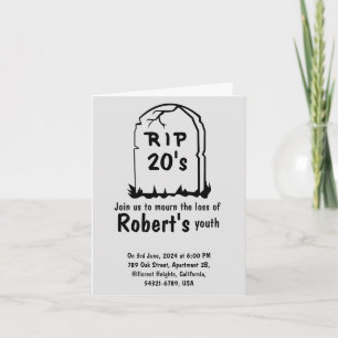 Invitation Rip 20's drôle 30e anniversaire