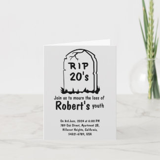 Invitation Rip 20's drôle 30e anniversaire