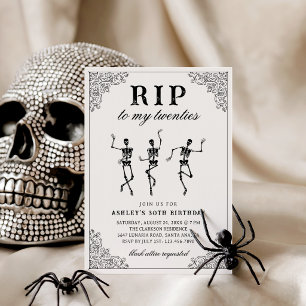 Invitation RIP à mon anniversaire de vingtaine