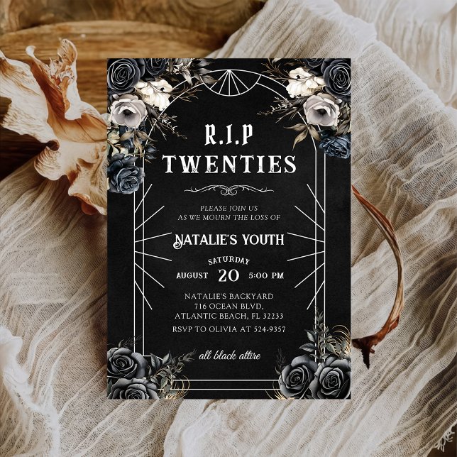 Invitation RIP Années 30e anniversaire Mort à ma jeunesse (Créateur téléchargé)