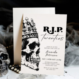 Invitation RIP Années Crâne Halloween 30e anniversaire