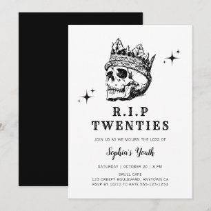 Invitation RIP Années Gothique Halloween 30e Anniversaire