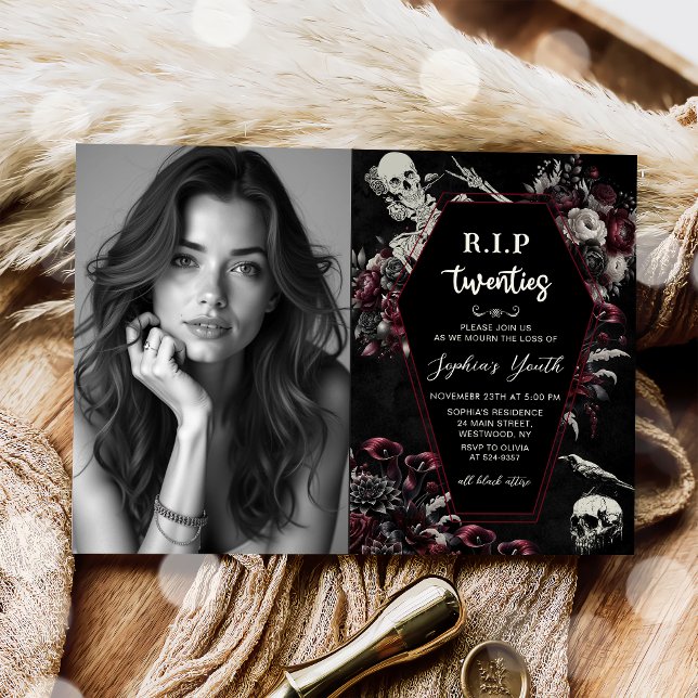 Invitation RIP Années Mort à ma jeunesse 30e anniversaire (Créateur téléchargé)