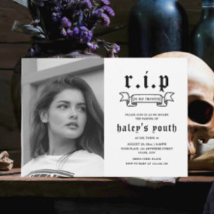 Invitation RIP Twenties 20s Drôle de funérailles 30e annivers