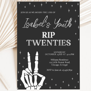 Invitation RIP Twenties Halloween Anniversaire