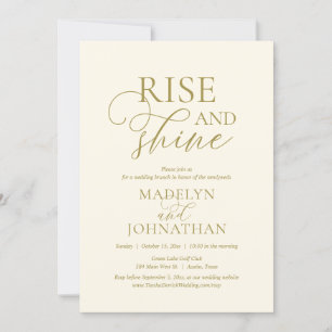 Invitation Rise and Shine, mariage de la poste Fête de Brunch