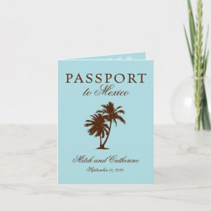 Invitation Riviera Maya Mexique Passeport   Mariage
