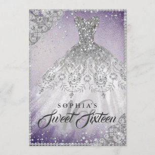 Invitation Robe à paillettes diamant pouresse seize ans
