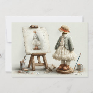 Invitation Robe à volants parisienne Studio d'écrivain 1er an