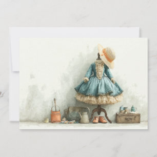 Invitation Robe à volants parisienne Studio d'écrivain 1er an