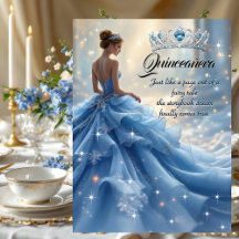 Robe Bleue Argentée de Cinderella pour Anniversair