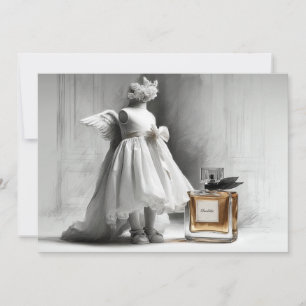 Invitation Robe d'ange et parfum pour 1er anniversaire