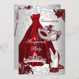 Invitation Robe d'argent bourguignonne mascarade Masque Quinc