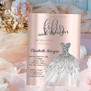 Invitation Robe d'argent, Gold Rose 50e anniversaire fêté Inv