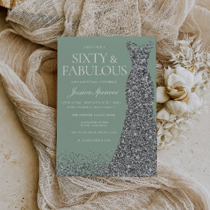 Invitation Robe d'argent & Sauge Soixante & Merveilleux 60e A