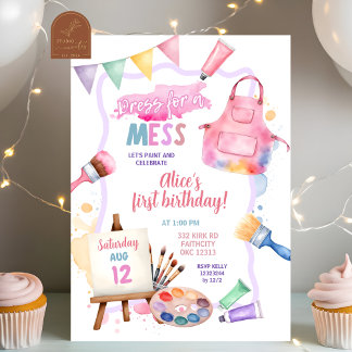 Invitation Robe de couleur pastel pour une fête d'anniversair