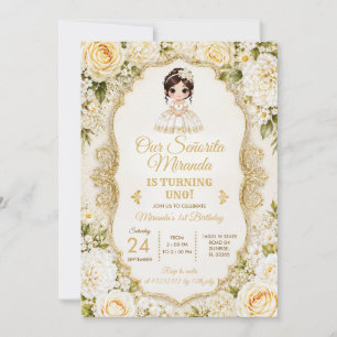 Invitation Robe de fête mexicaine pour le premier anniversair