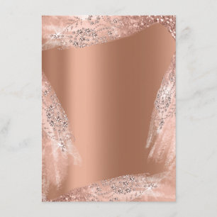 Invitation Robe de mariée 16ème douce rose cuivre diamant éti