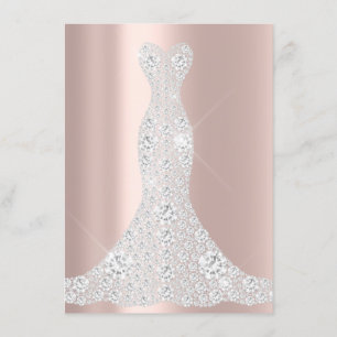 Invitation Robe de mariée Étincelle Rose VIP Rose Pink Diaman
