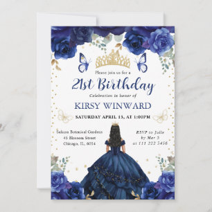 Invitation Robe de marin noire pour l'anniversaire de la prin