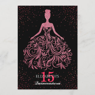 Invitation Robe de Parties scintillant noire en Bourgogne éti