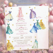 Robe de princesse moderne aquarelle fille royale n