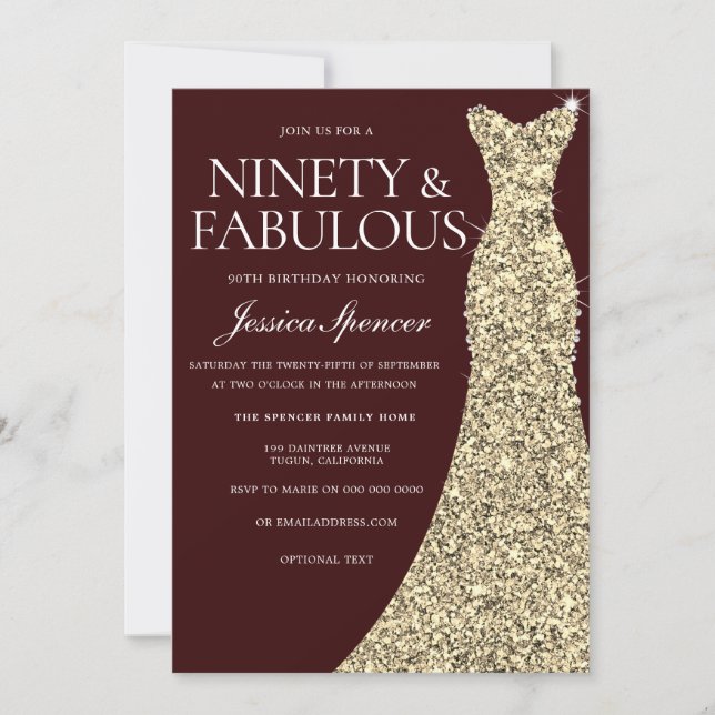 Invitation Robe d'or de Bourgogne 90 & Fabuleux 90e anniversa (Devant)