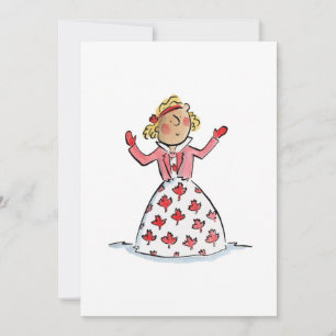 Invitation Robe feuille d'érable