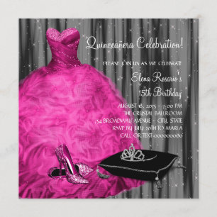 Invitation Robe Magenta Chaussures à Talons Hauts Princesse Q
