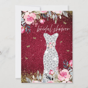 Invitation Robe magique Mariage gode robe florale nuptiale do