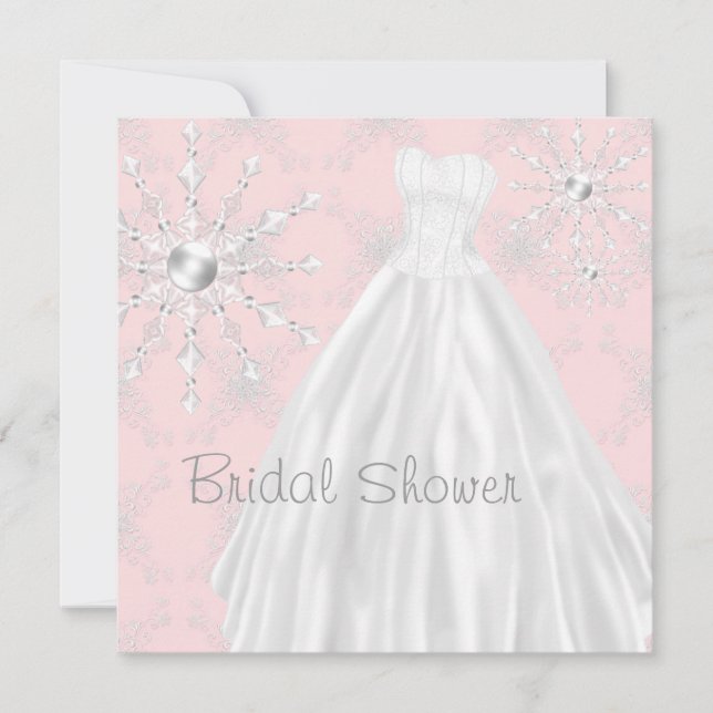 Invitation Robe Mariage rose blanc Robe de douche nuptiale In (Devant)