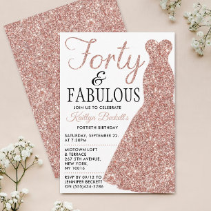 Invitation Robe Parties scintillant élégante   Quarante et fa