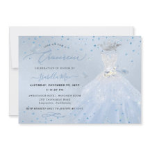 Robe Quinceanera Silver Blue Quinceanera