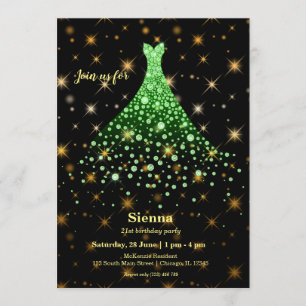 Invitation Robe scintillante diamant