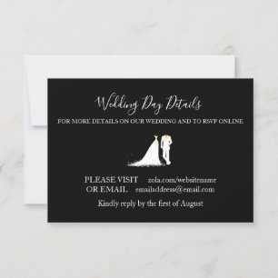 Invitation Robe & Tux - 3x5 Détails du jour de mariage