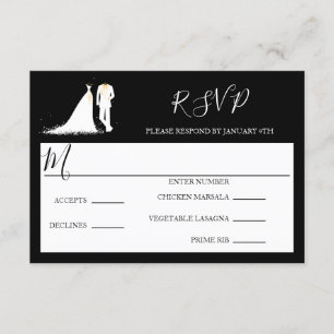 Invitation Robe & Tux - RSVP/Diner Choix