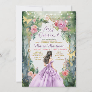 Invitation Robe violette Lilac Forêt Papillon Mis Quince