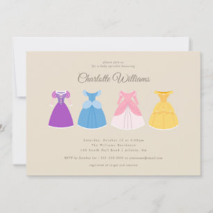 Invitation Robes de Princesse Disney   Fête de Naissance Fill