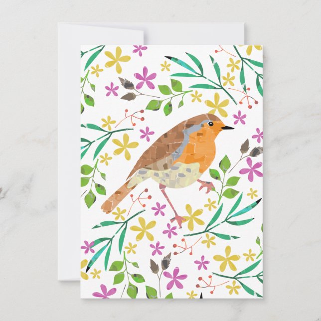 Invitation Robin Red Breast (Devant)