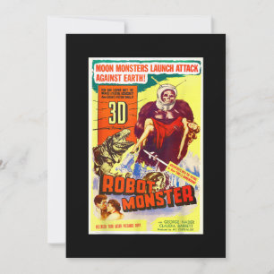 Invitation Robot Monster Halloween Horreur Sci Fi Ape Extérie